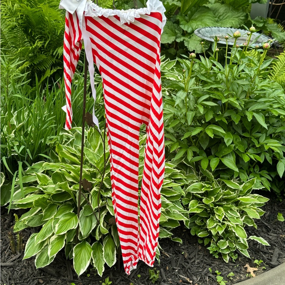 Red and White Striped Kids Costume